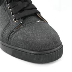 CHRISTIAN LOUBOUTIN Vieira Black Glitter Sneaker Sz 38.5 3200165BK01